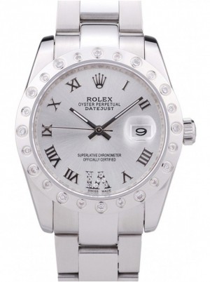 rolex datejust 36mm silbernes zifferblatt 7468
