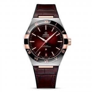 Omega constellation co-axial master chronometer 41mm herrenuhr rot O13123412111001