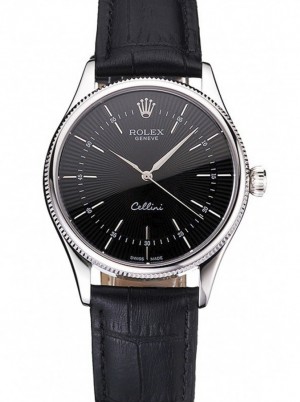 superclone rolex cellini 38mm schwarzes zifferblatt rep016809