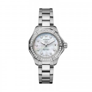 TAG Heuer aquaracer professional 200 solargraph 34mm damenuhr perlmutt diamanten WBP1314.BA0005