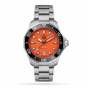 TAG Heuer aquaracer professional 300 43mm orange taucher herrenuhr WBP201F.BA0632